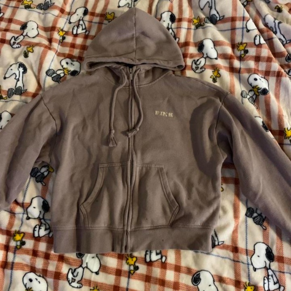 PINK Victoria's Secret Taupe Hoodie